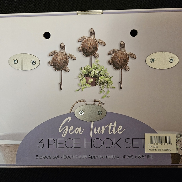 NWT Sea Turtle Wall Hook Set - Picture 3 of 3